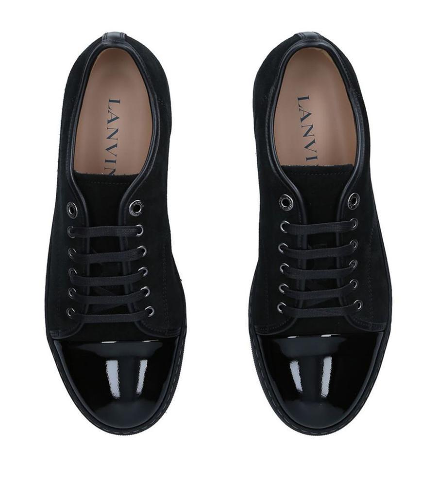 商品Lanvin|Suede Patent Toe Cap Sneakers,价格¥3325,第6张图片详细描述