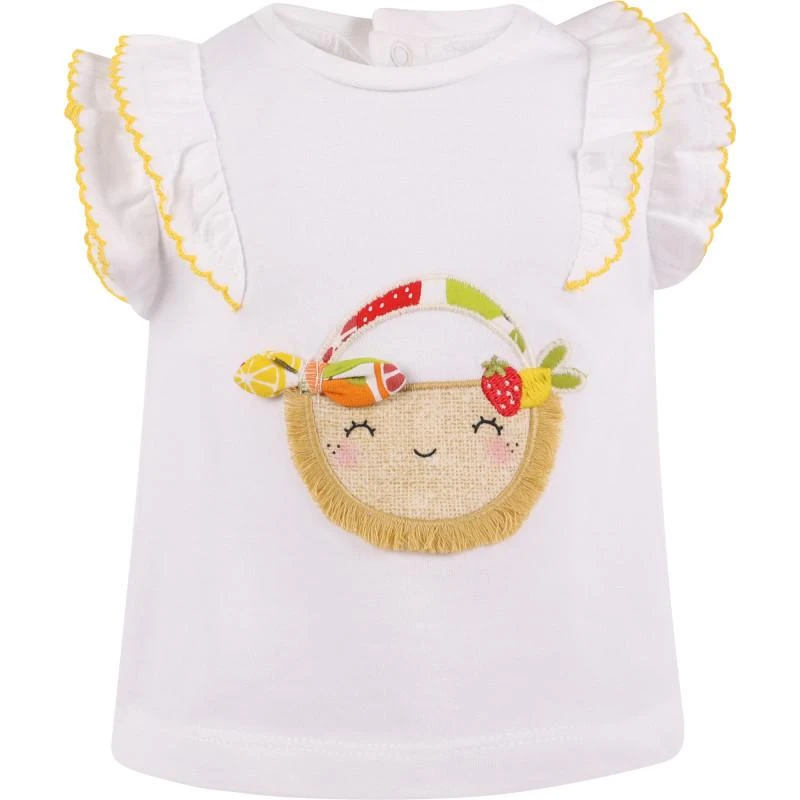 商品Mayoral|Fruit basket set of ruffled top and leggings,价格¥341,第2张图片详细描述