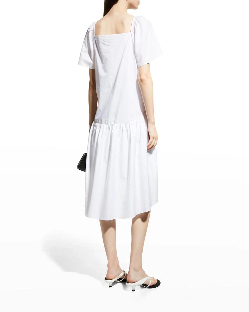 Square-Neck Tiered Midi A-Line Dress 商品