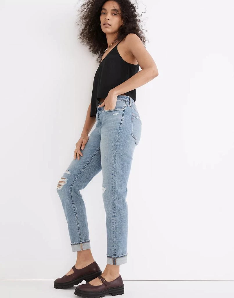 商品Madewell|The Petite High-Rise Slim Boyjean in Birchwood Wash,价格¥796,第2张图片详细描述