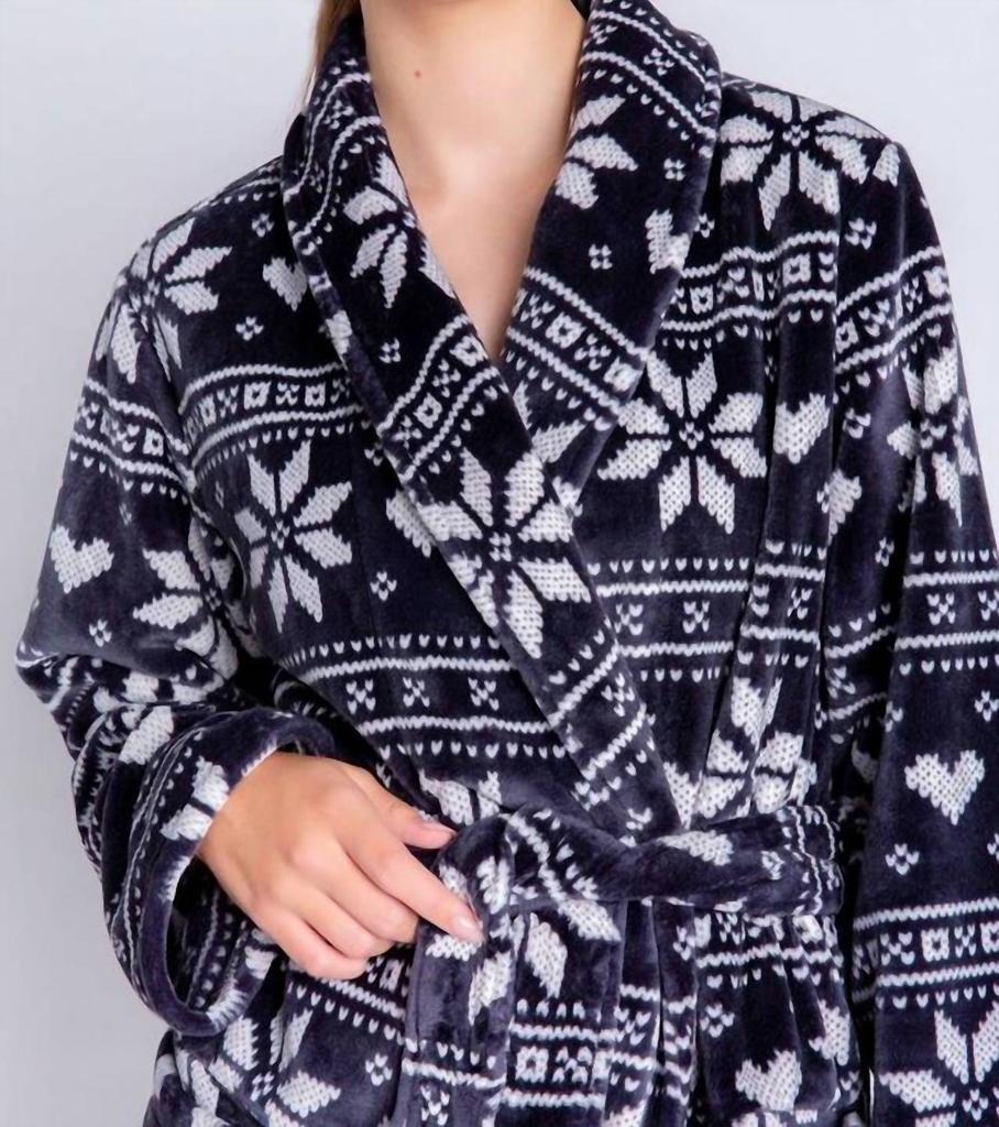 商品PJ Salvage|Frosted Robe In Slate,价格¥570,第4张图片详细描述