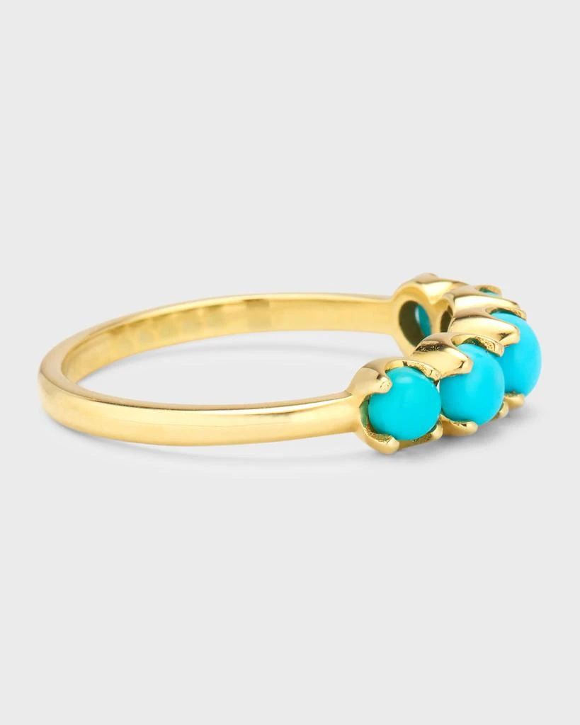 商品Jennifer Meyer|18K Yellow Gold Graduated Turquoise Ring, Size 6.5,价格¥16710,第4张图片详细描述