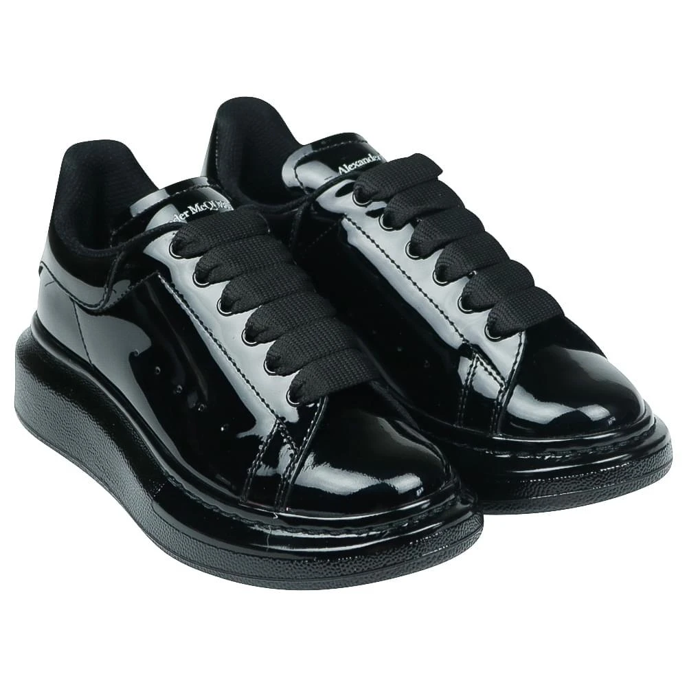 商品Alexander McQueen|Black Patent Leather Trainers,价格¥1394,第1张图片