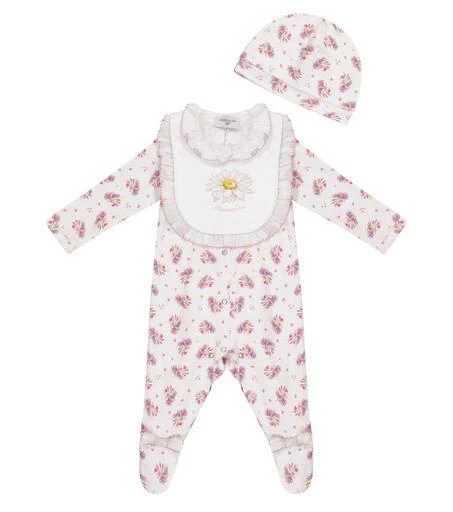 商品MONNALISA|Baby floral cotton onesie, hat and bib set,价格¥763,第3张图片详细描述