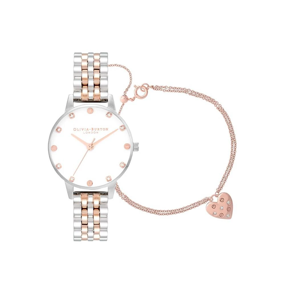 商品Olivia Burton|Women's Timeless Classics Two-Tone Stainless Steel Bracelet Watch Gift Set 30mm,价格¥1422,第1张图片