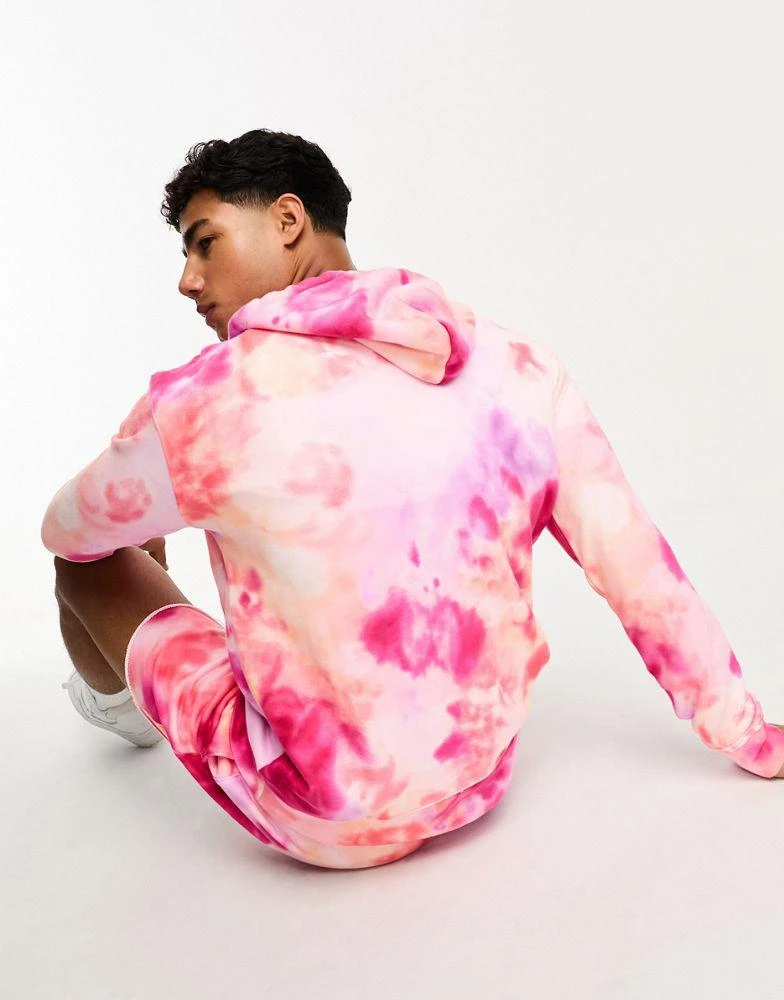 商品Hollister|Hollister co-ord central logo dopamine acid wash hoodie in pink,价格¥346,第4张图片详细描述