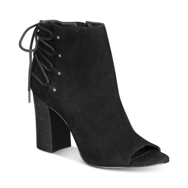 商品Nine West|Britt Back Lace-Up Peep-Toe Block-Heel Booties,价格¥412,第1张图片