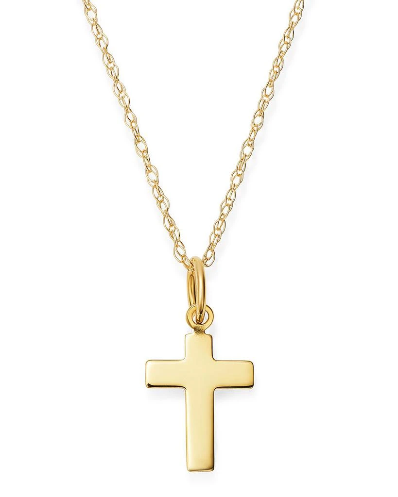 商品Moon & Meadow|14K Yellow Gold Cross Pendant Necklace, 16"-18",价格¥1423,第1张图片