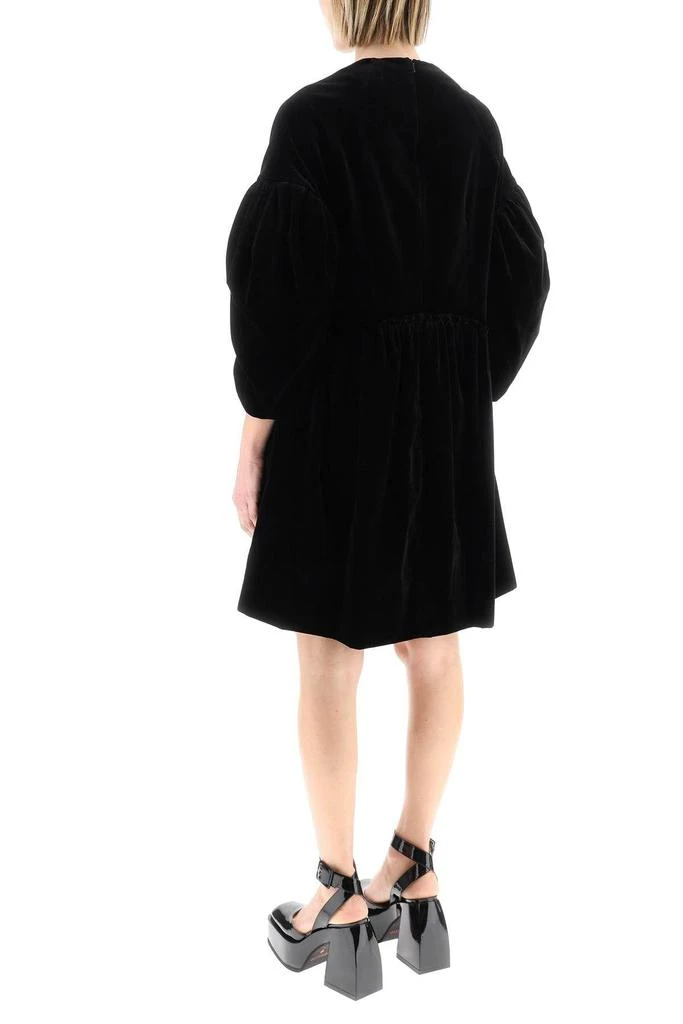 商品Simone Rocha|MINI VELVET SMOCK DRESS WITH BALLOON SLEEVES,价格¥5429,第4张图片详细描述