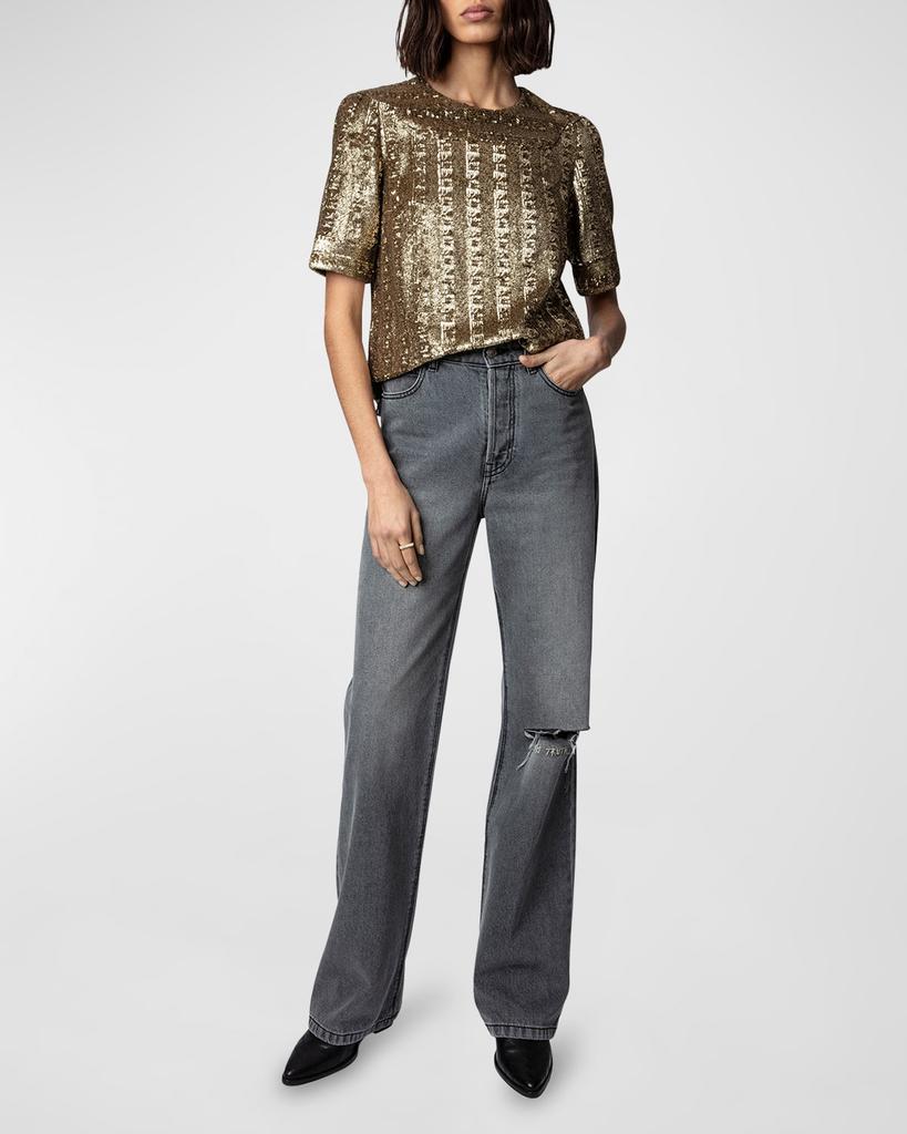 商品Zadig&Voltaire|Toysse Sequin Blouse,价格¥3565,第5张图片详细描述