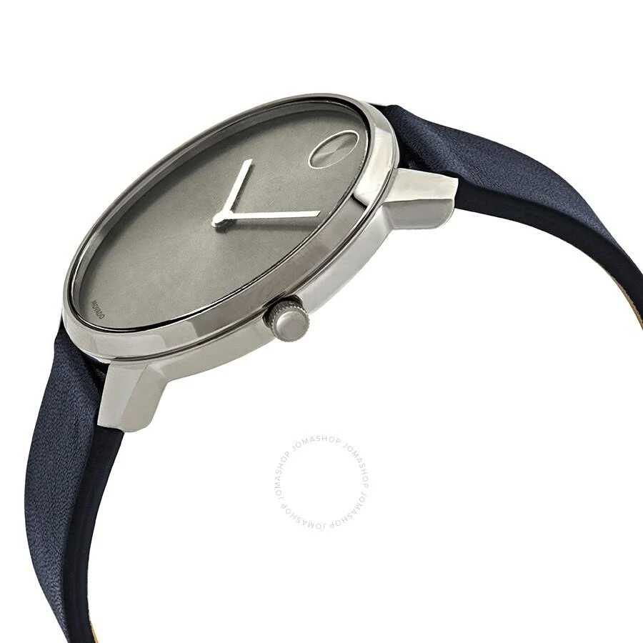 商品Movado|Bold Quartz Grey Dial Blue Leather Men's Watch 3600586,价格¥1473,第2张图片详细描述