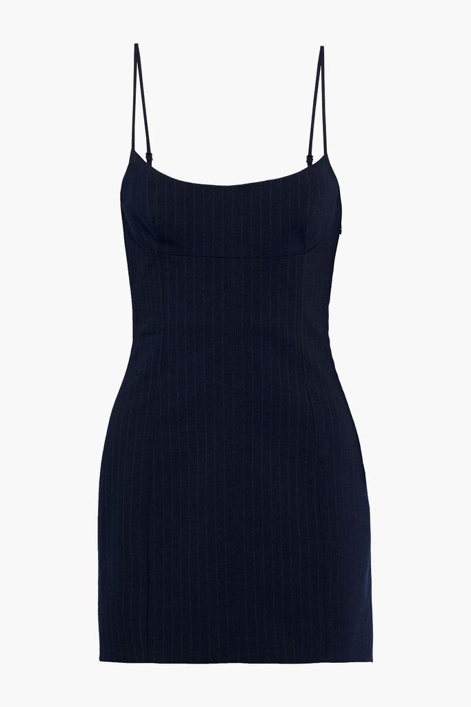 商品Alexander Wang|Pinstriped twill mini slip dress,价格¥1939,第1张图片