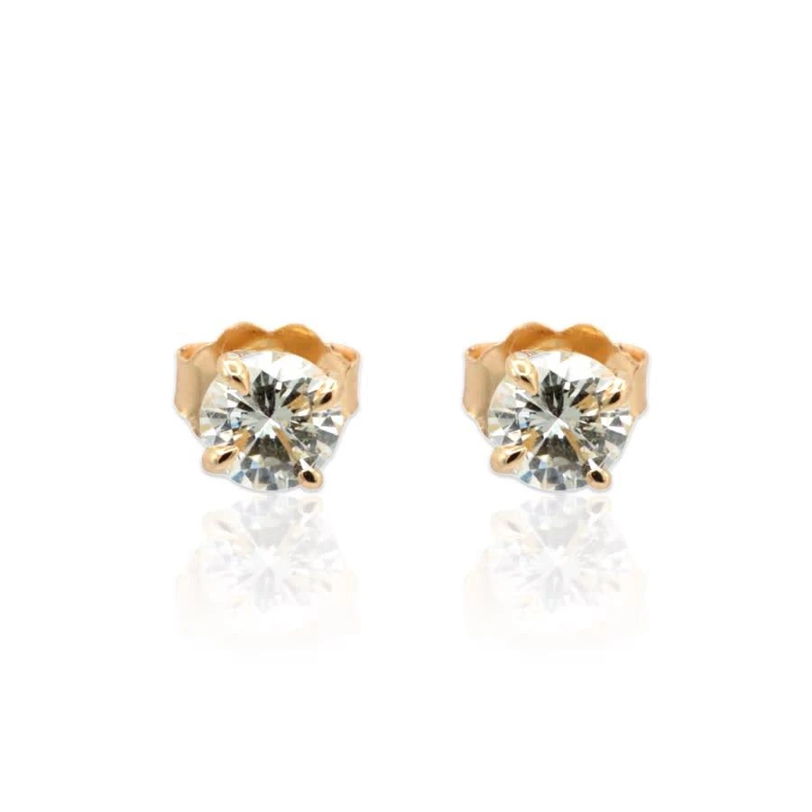 商品[二手商品] Estate Jewelry|Pre-Owned 18K Yellow Gold Diamond EarringsK SI1,价格¥8331,第1张图片