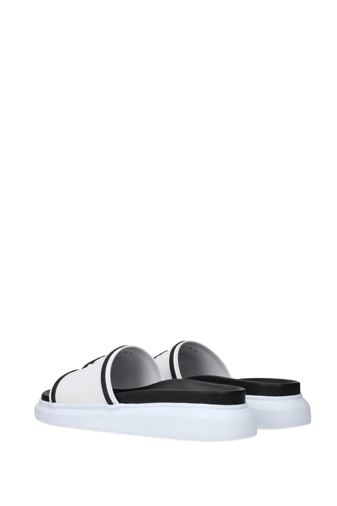 商品Alexander McQueen|Slippers and clogs Rubber White Black,价格¥1223,第4张图片详细描述