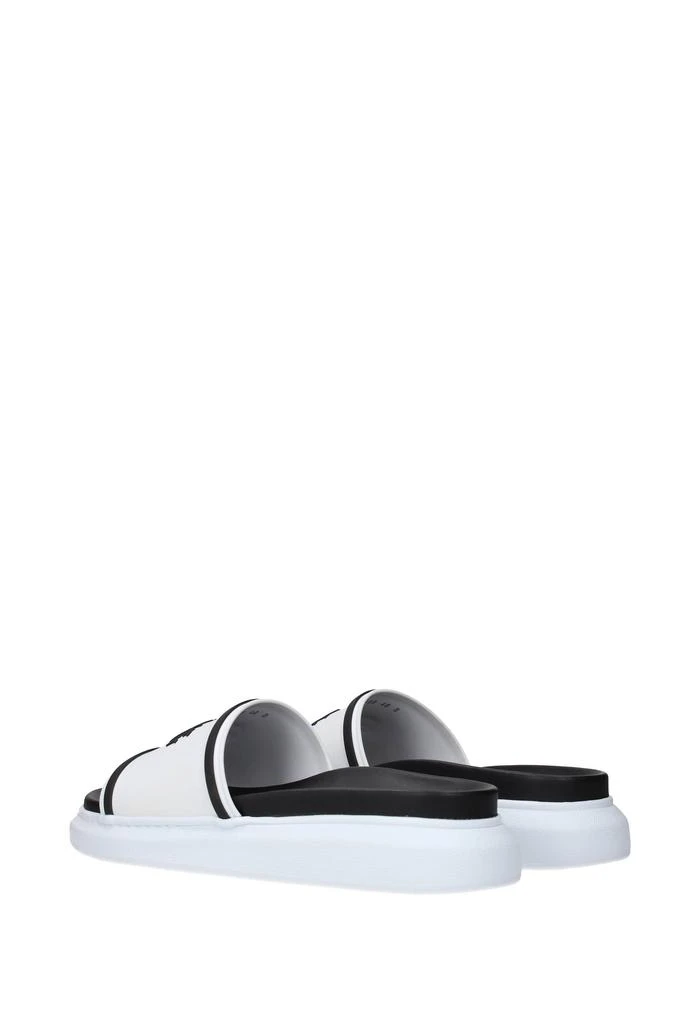 商品Alexander McQueen|Slippers and clogs Rubber White Black,价格¥1222,第4张图片详细描述