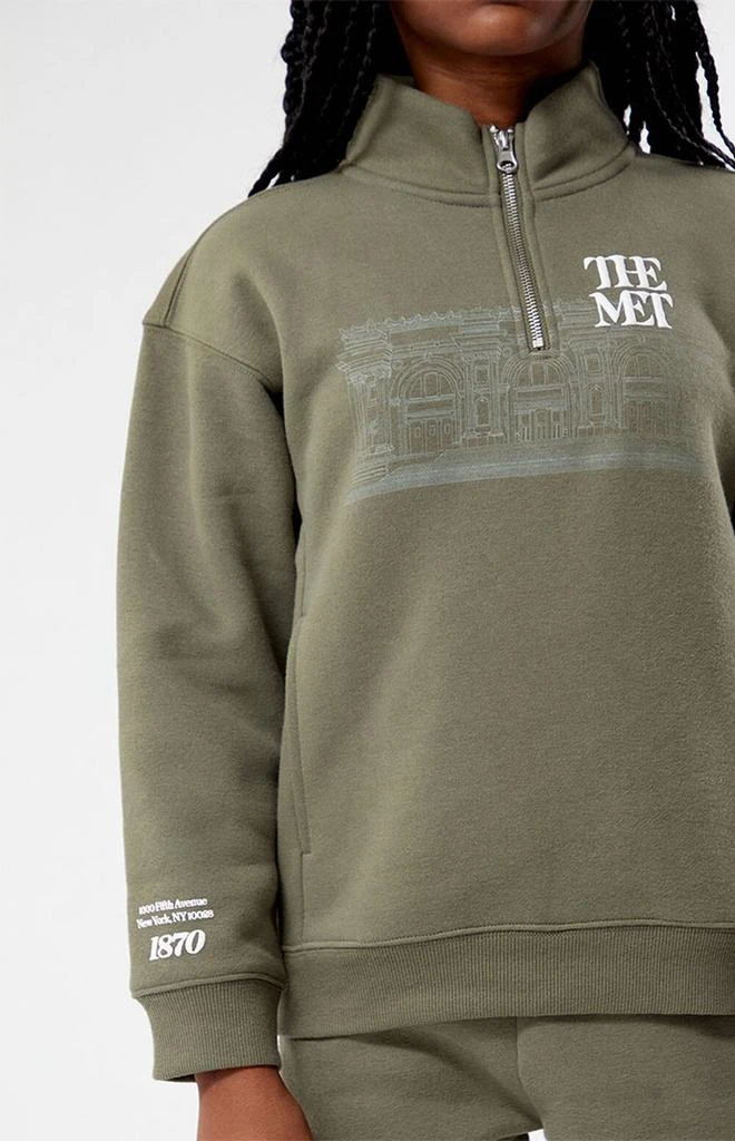 商品The Met|x PacSun Kids Museum Half Zip Sweatshirt,价格¥141,第2张图片详细描述