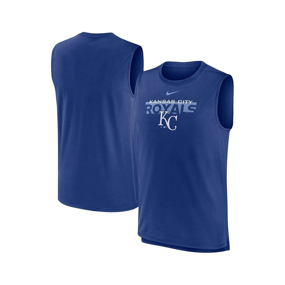 商品NIKE|Men's Royal Kansas City Royals Knockout Stack Exceed Performance Muscle Tank Top,价格¥195,第1张图片