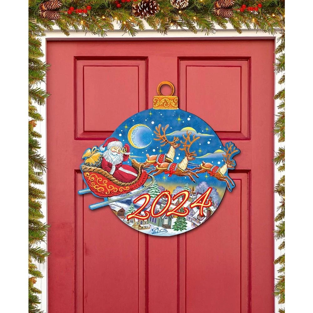商品Designocracy|2024 Dated Up Up and Away Christmas Wooden Door Decor Wall Decor G. DeBrekht,价格¥1094,第2张图片详细描述
