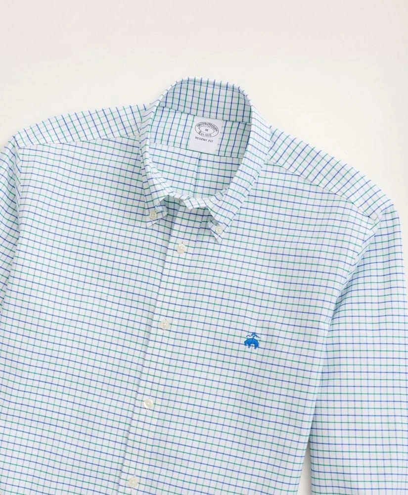 商品Brooks Brothers|Regent Regular-Fit Sport Shirt, Non-Iron Oxford Windowpane,价格¥294-¥368,第2张图片详细描述