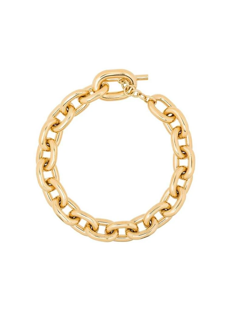 商品Paco Rabanne|Paco Rabanne Womans Gold-colored Aluminum Chain Necklace,价格¥3332,第1张图片