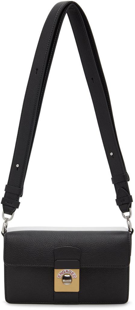 商品MAISON MARGIELA|Black & White Mini New Lock Double Flap Clutch Bag,价格¥13835,第6张图片详细描述