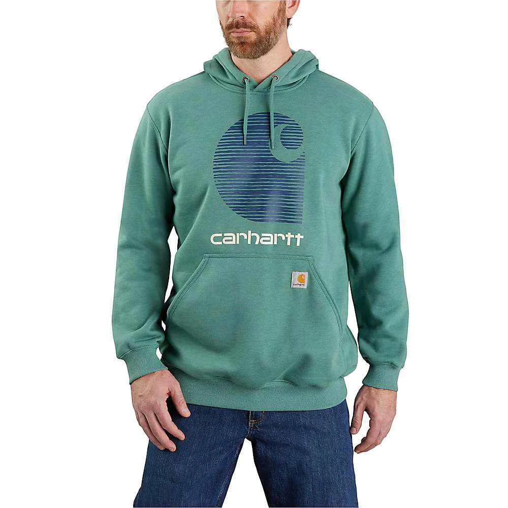商品Carhartt|Men's Rain Defender Loose Fit Midweight C Logo Graphic Sweatshirt,价格¥291,第4张图片详细描述