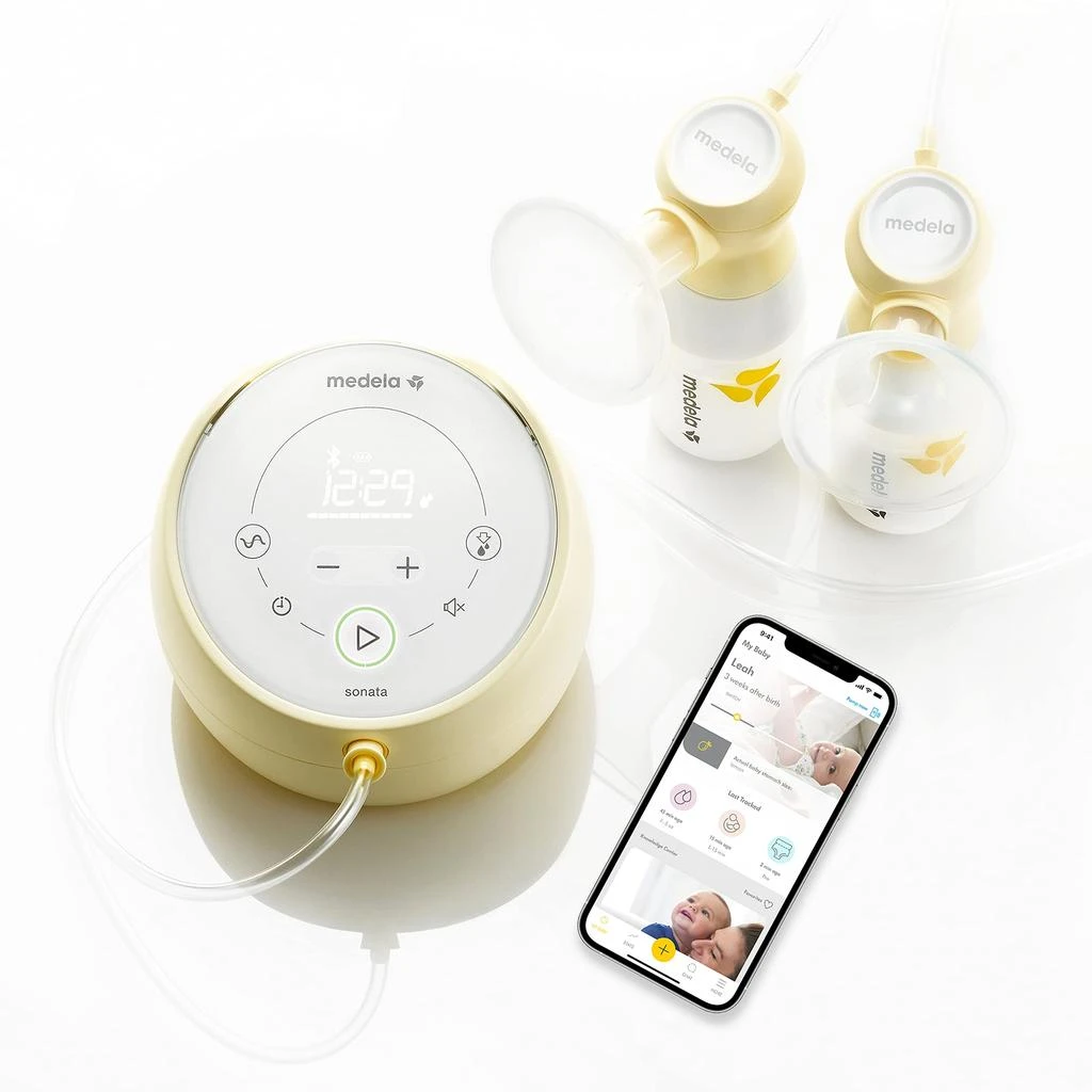 商品Medela|Medela Sonata Smart Breast Pump, Hospital Performance Double Electric Breastpump, Rechargeable, Flex Breast Shields, Touch Screen Display, Connects to Medela Family App, 101037319,价格¥2748,第5张图片详细描述