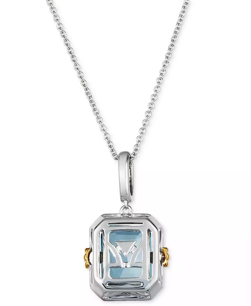 商品Le Vian|Sea Blue Aquamarine (2 ct. t.w.) & Diamond (1/4 ct. t.w.) 20" Adjustable Pendant Necklace in 14k Two-Tone Gold,价格¥12298,第3张图片详细描述