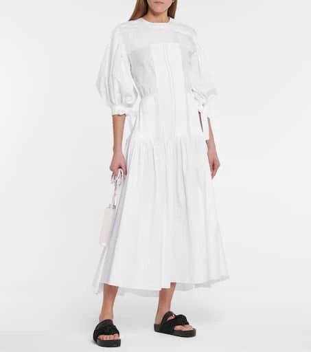 商品Jil Sander|泡泡袖中长连衣裙,价格¥13943,第2张图片详细描述