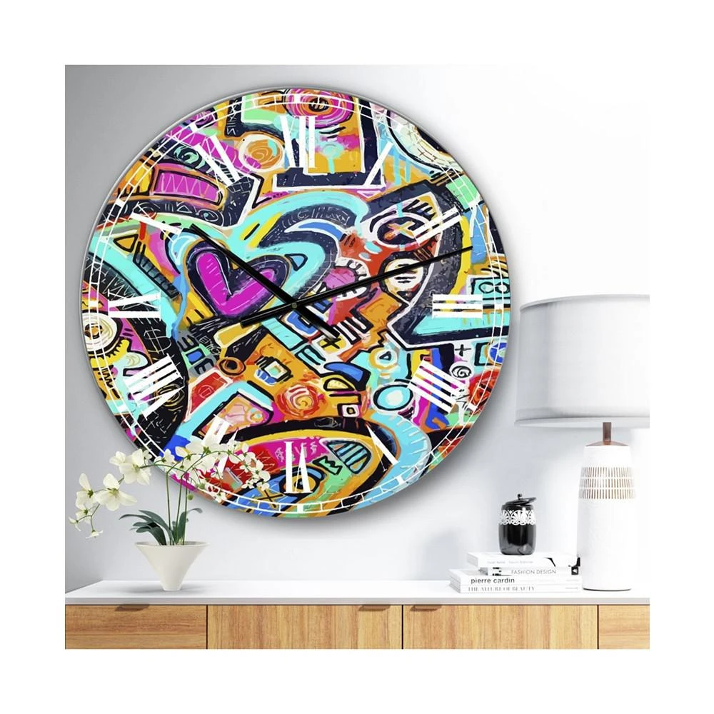 商品Designart|Peacock Love Shimmy Large Modern Wall Clock - 36" x 28" x 1",价格¥2136,第2张图片详细描述