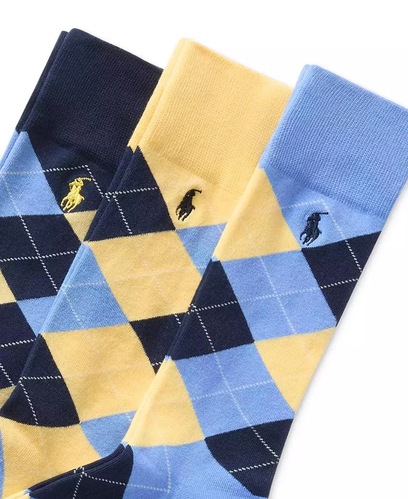 商品Ralph Lauren|Men's 3-Pk. Argyle Dress Socks,价格¥180,第3张图片详细描述