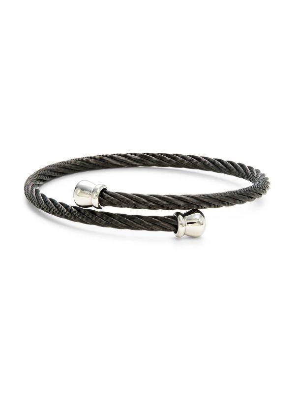 商品ALOR|18K White Gold & Stainless Steel Cuff Bracelet,价格¥678,第1张图片