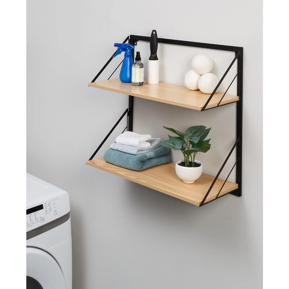 商品Honey Can Do|Modern 2 Tier Wall Mounted Shelf with Easy to Hang Design,价格¥625,第3张图片详细描述