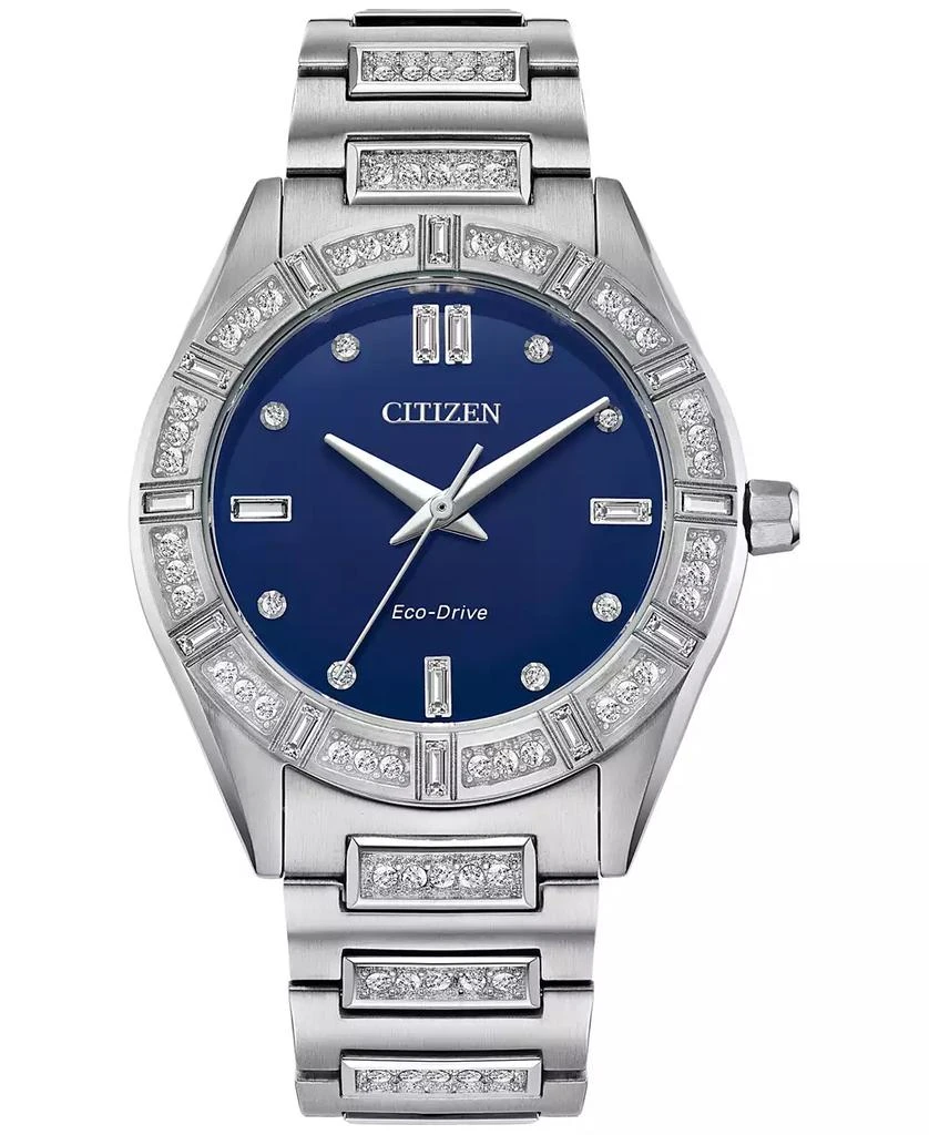 商品Citizen|Eco-Drive Women's Crystal Stainless Steel Bracelet Watch 34mm,价格¥1496,第1张图片