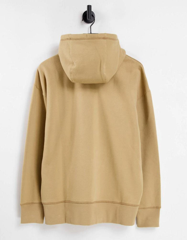 商品Tommy Hilfiger|Tommy Jeans tiny tommy round hoodie in tan - TAN,价格¥484,第3张图片详细描述