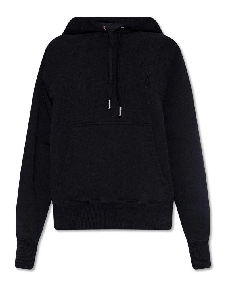商品AMI|AMI Logo-Embroidered Drawstring Hoodie,价格¥2200,第1张图片