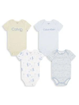 商品Calvin Klein|Baby Boy’s 4-Piece Bodysuit Set,价格¥121,第1张图片