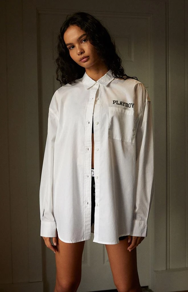 商品Playboy|By PacSun Boyfriend Button Down Shirt,价格¥190,第2张图片详细描述