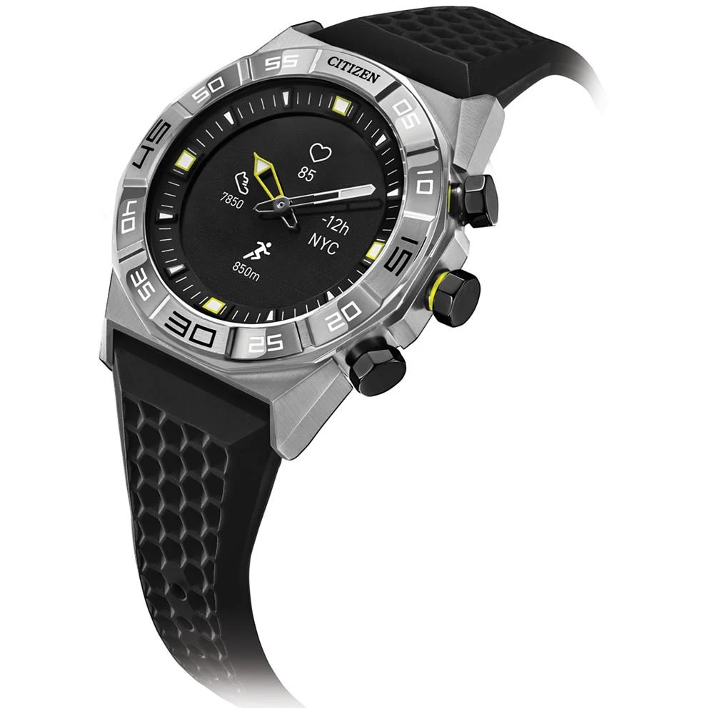 商品Citizen|Men's CZ Smart Hybrid HR Black Strap Smart Watch 44mm,价格¥2429,第4张图片详细描述