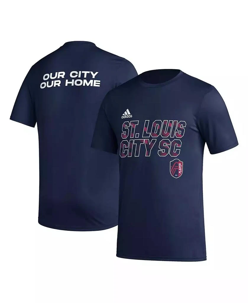 商品Adidas|Men's Navy St. Louis City SC Team Jersey Hook AEROREADY T-shirt,价格¥309,第1张图片