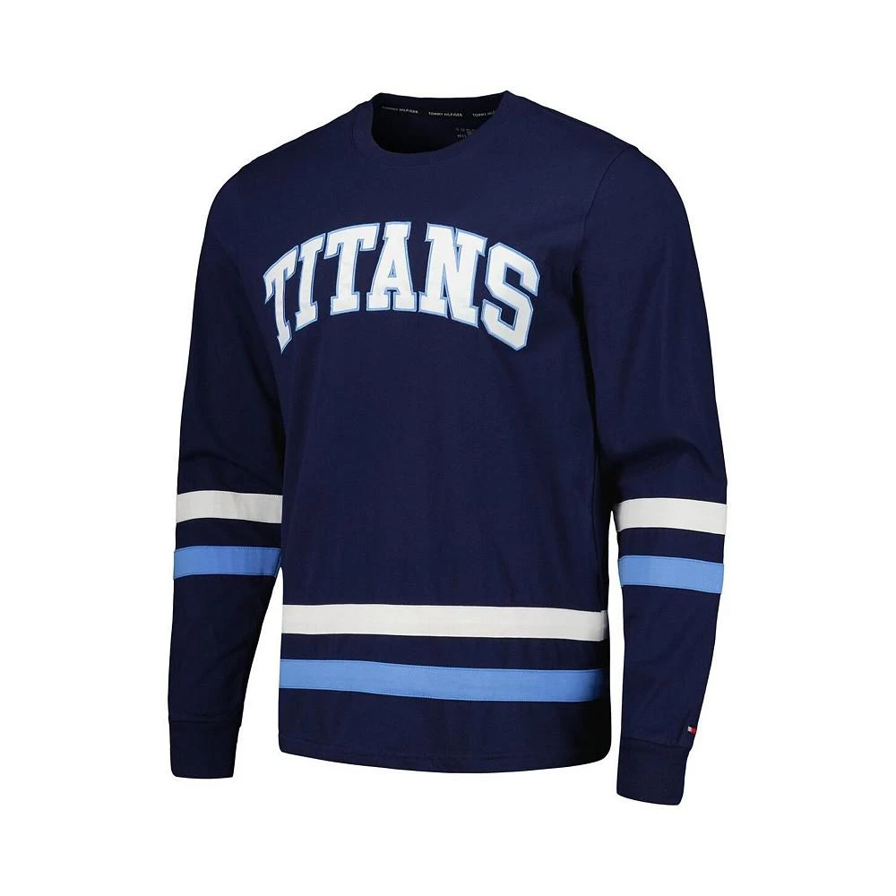 商品Tommy Hilfiger|Men's Navy, Light Blue Tennessee Titans Nolan Long Sleeve T-shirt,价格¥490,第2张图片详细描述