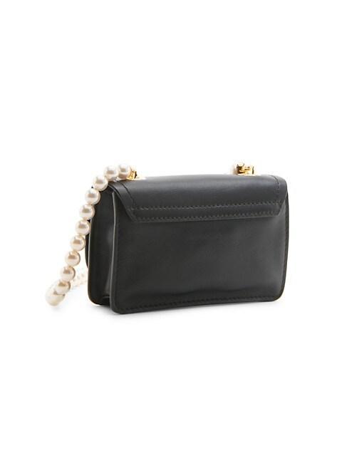 商品Moschino|Small M Logo Pearl-Embellished Shoulder Bag,价格¥6941,第7张图片详细描述