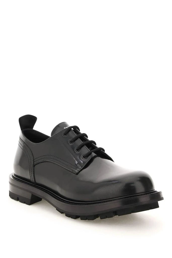 商品Alexander McQueen|BRUSHED LEATHER LACE-UP SHOES,价格¥3670,第4张图片详细描述