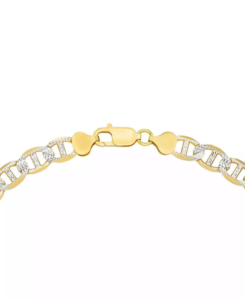商品Macy's|Men's Two-Tone Diamond Cut Mariner Link 24" Chain Necklace in Sterling Silver & 14k Gold-Plate,价格¥5187,第4张图片详细描述