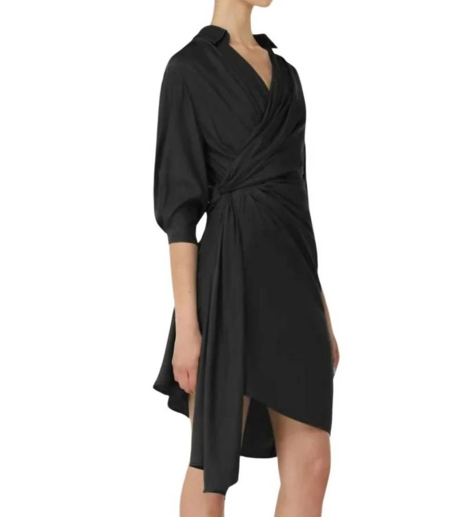 商品GAUGE81|Miya Silk Wrap Dress In Black,价格¥2311,第2张图片详细描述