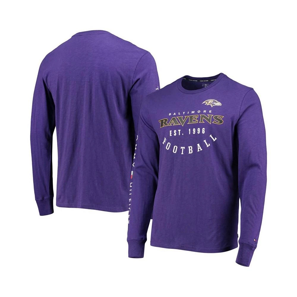商品Tommy Hilfiger|Men's Purple Baltimore Ravens Peter Long Sleeve T-shirt,价格¥490,第1张图片