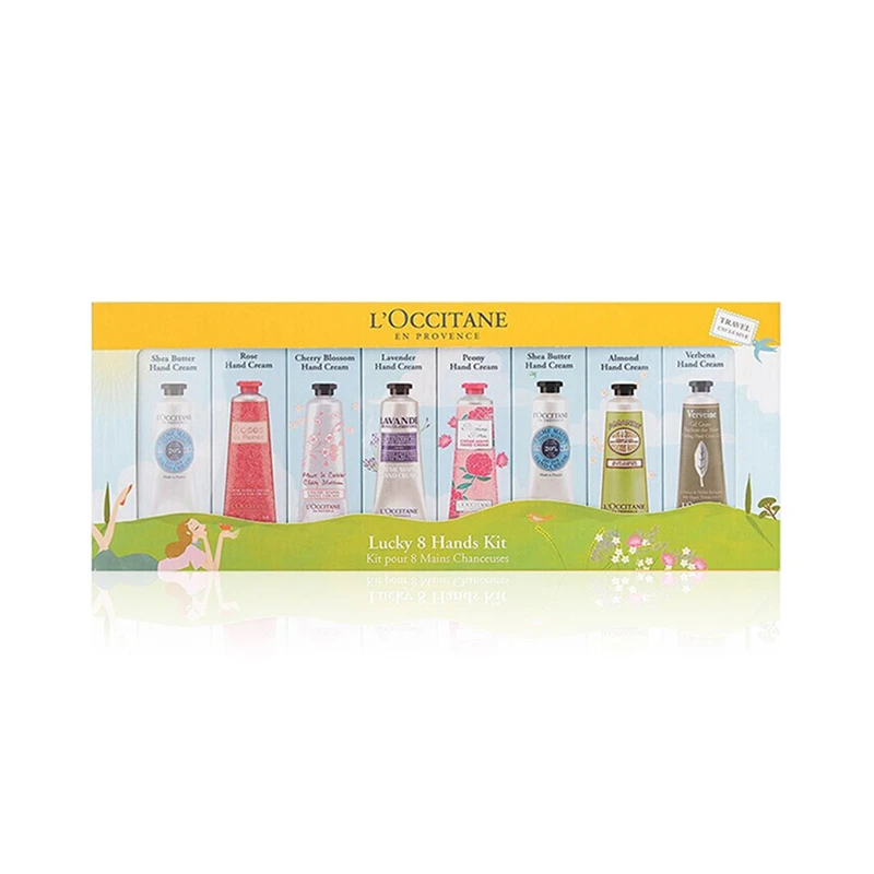 商品[国内直发] L'Occitane|L'OCCITANE欧舒丹普罗旺斯游历世界护手霜30ml*8支装套装乳木果薰衣草樱花马鞭草芍药玫瑰甜扁桃,价格¥526,第1张图片