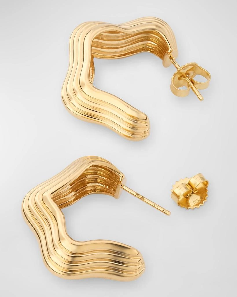 商品Sorellina|18K Yellow Gold Textured Hoop Earrings.,价格¥38217,第4张图片详细描述