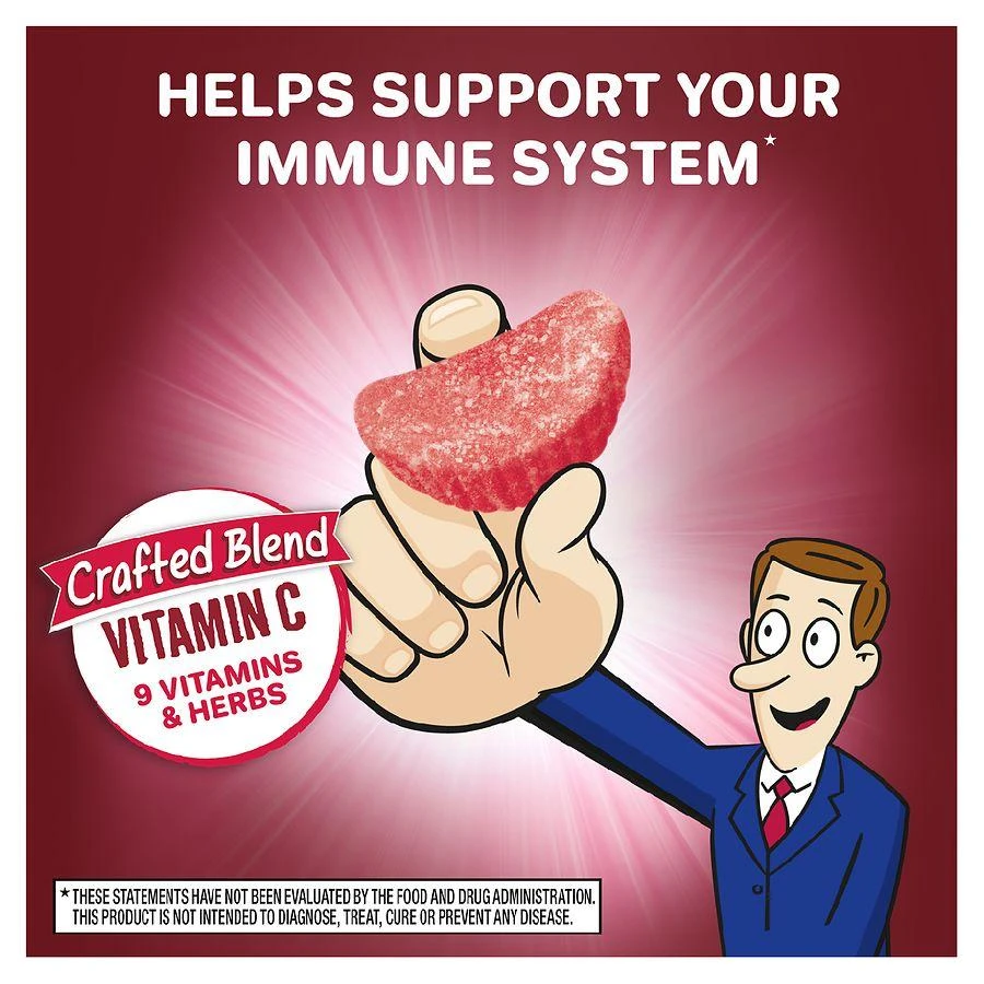 Immune Support Gummies with Vitamin C, E, Zinc, Echinacea and Ginger Very Berry 商品