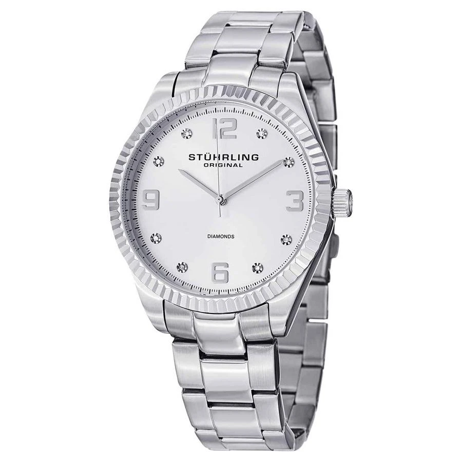 商品Stuhrling Original|Symphony Diamond Silver-tone Dial Men's Watch M15353,价格¥856,第1张图片